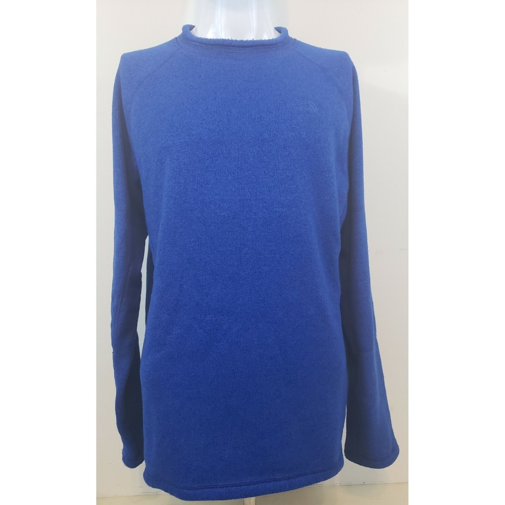 The‎ North Face Longsleeve Outdoor Sweater Mens Large Royal Blue Fleece Pullover